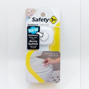Safety 1st OutSmart Toilet Lock White Decoy‎ Button Fits Most Toilets